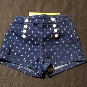Worn twice!!! Rue 21 Anchor High Waisted Shorts! Size 0!